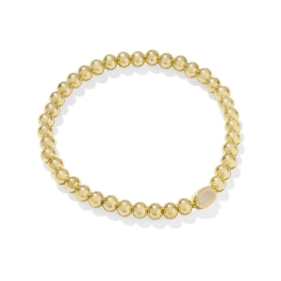 Mini Elaina Gold Stretch Bracelet - Iridescent Drusy - Picture 2 of 5